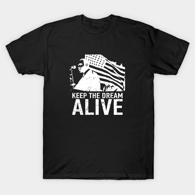 Mlk-Keep the dream alive-White print T-Shirt by mn9